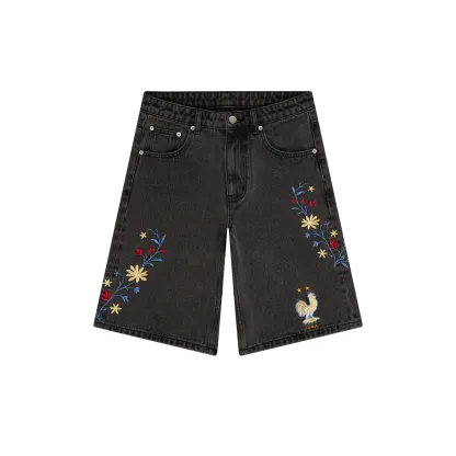 FRANCE EMBROIDERED JORTS