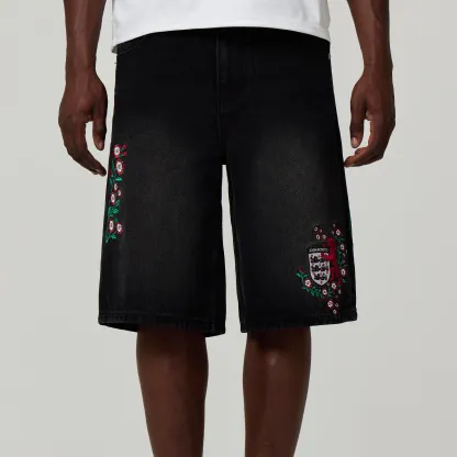 ENGLAND EMBROIDERED JORTS
