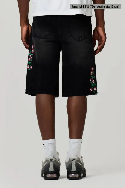 ENGLAND EMBROIDERED JORTS