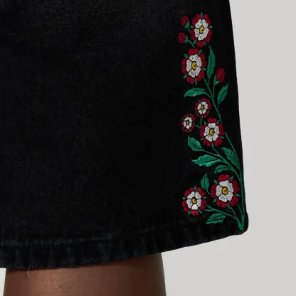 ENGLAND EMBROIDERED JORTS