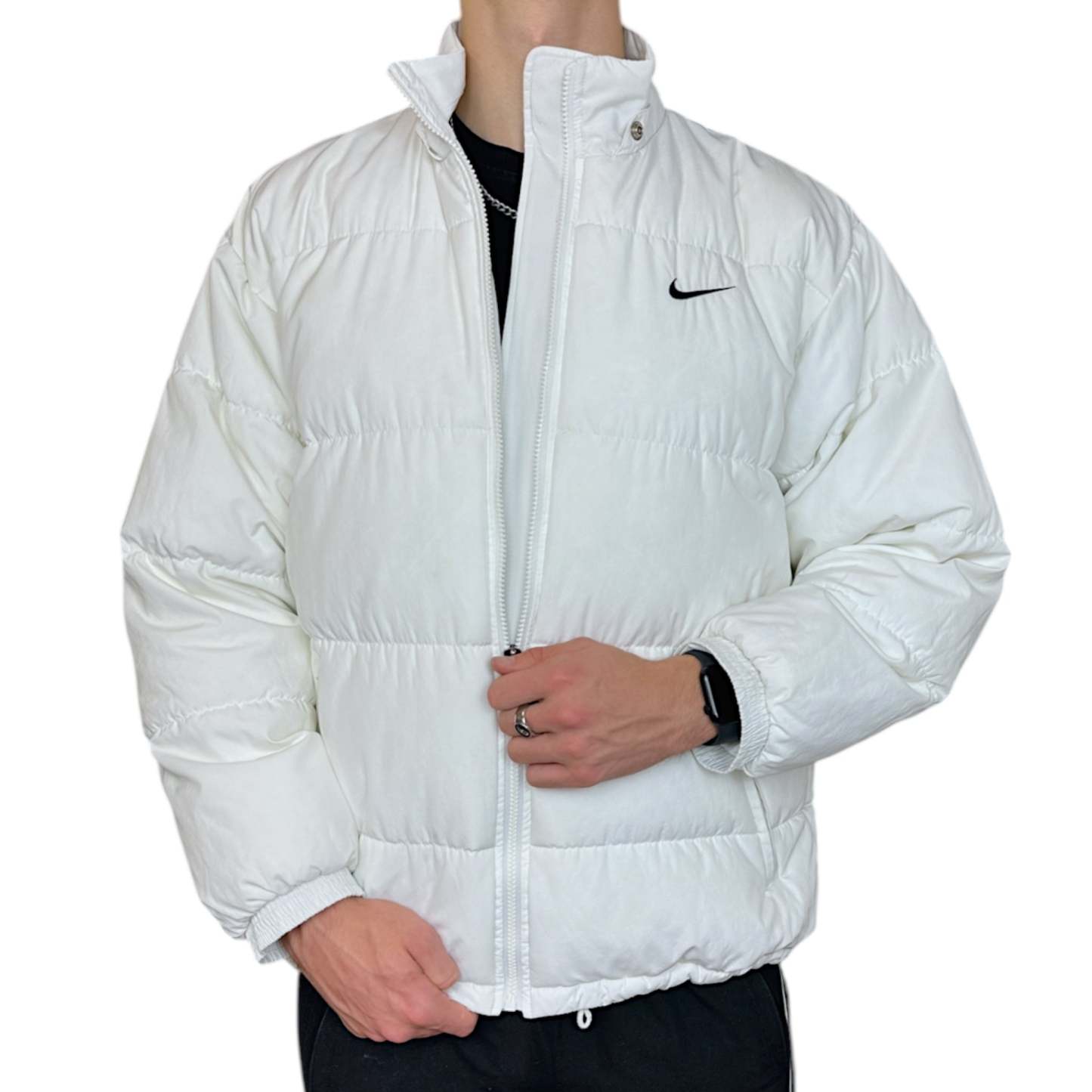 Vintage 90s Rare Down Spellout Pufferjacke Wei?-Maverick