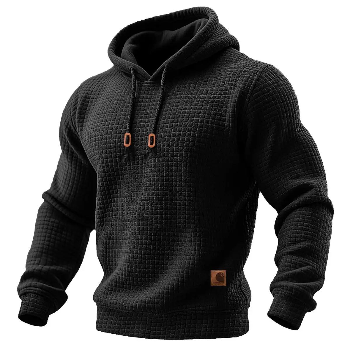Casual Solid Color Long Sleeve Drawstring Hoodies-Maverick