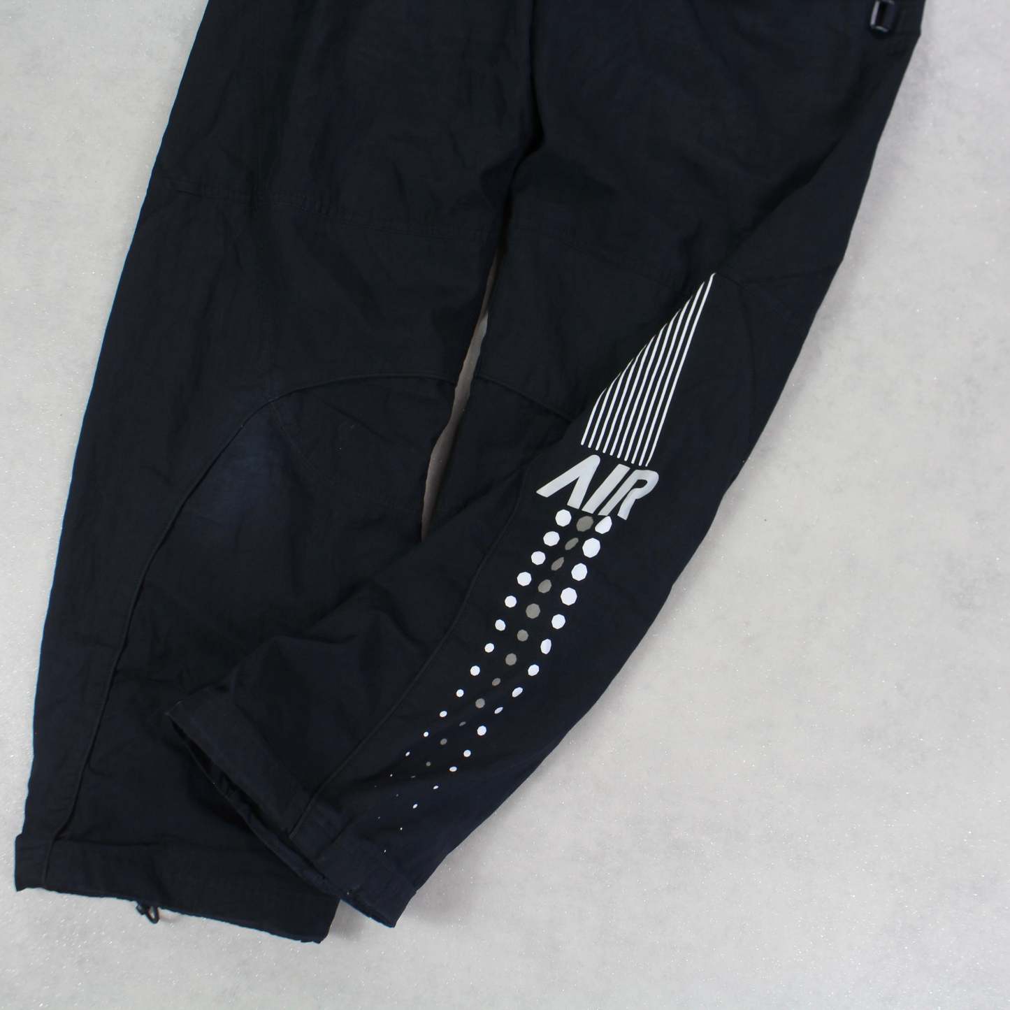 RARE 00s Air Baggy Trackpants Black-Maverick