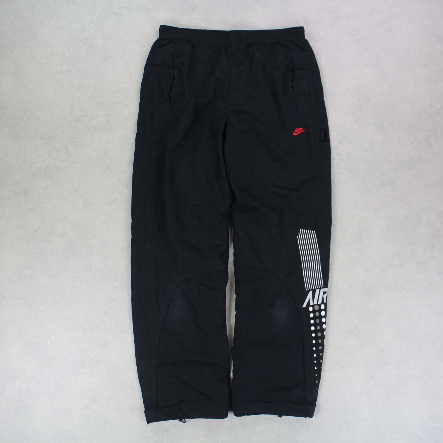 RARE 00s Air Baggy Trackpants Black-Maverick