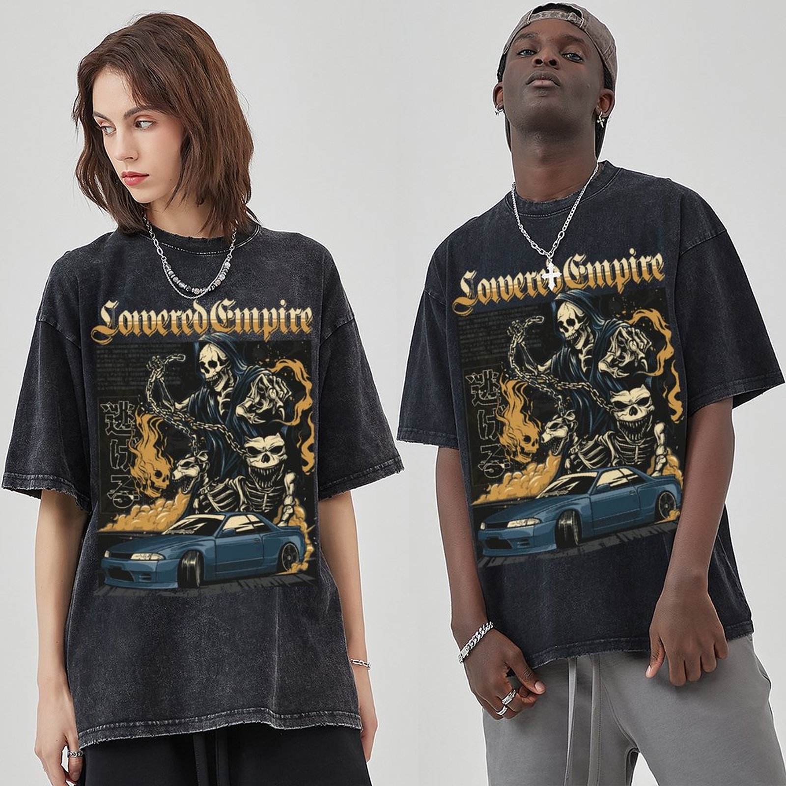 Unisex Vintage Solid Wash Denim T-Shirts 1018