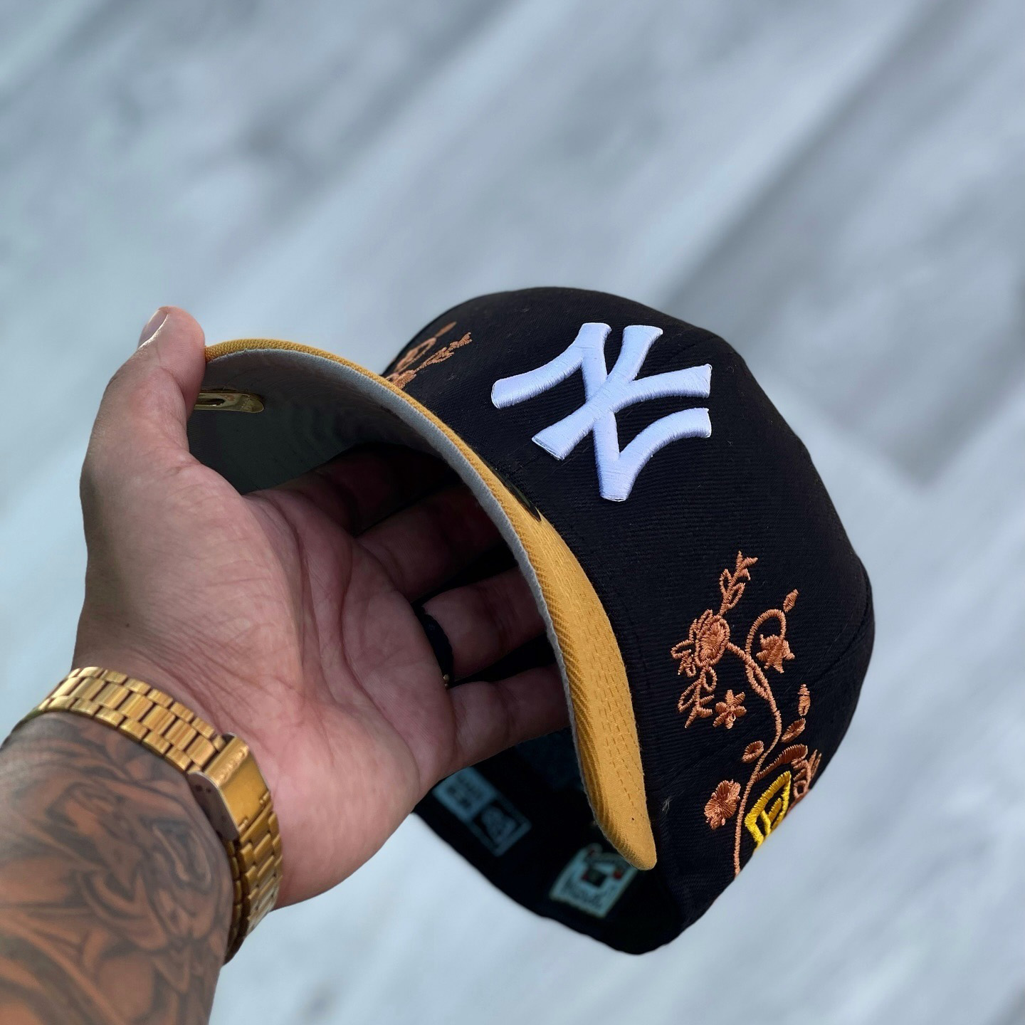 NEW ERA NEW YORK YANKEES FLORAL VINE EMBROIDERED CASUAL BASEBALL CAP-Maverick