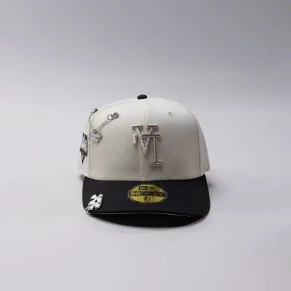 NEW ERA EXCLUSIVE 59FIFTY CHROME/ BLACK UPSIDE DOWN LOS ANGELES DODGERS W/ 2020 WORLD SERIES CHAMPIONS SIDE PATCH-Maverick