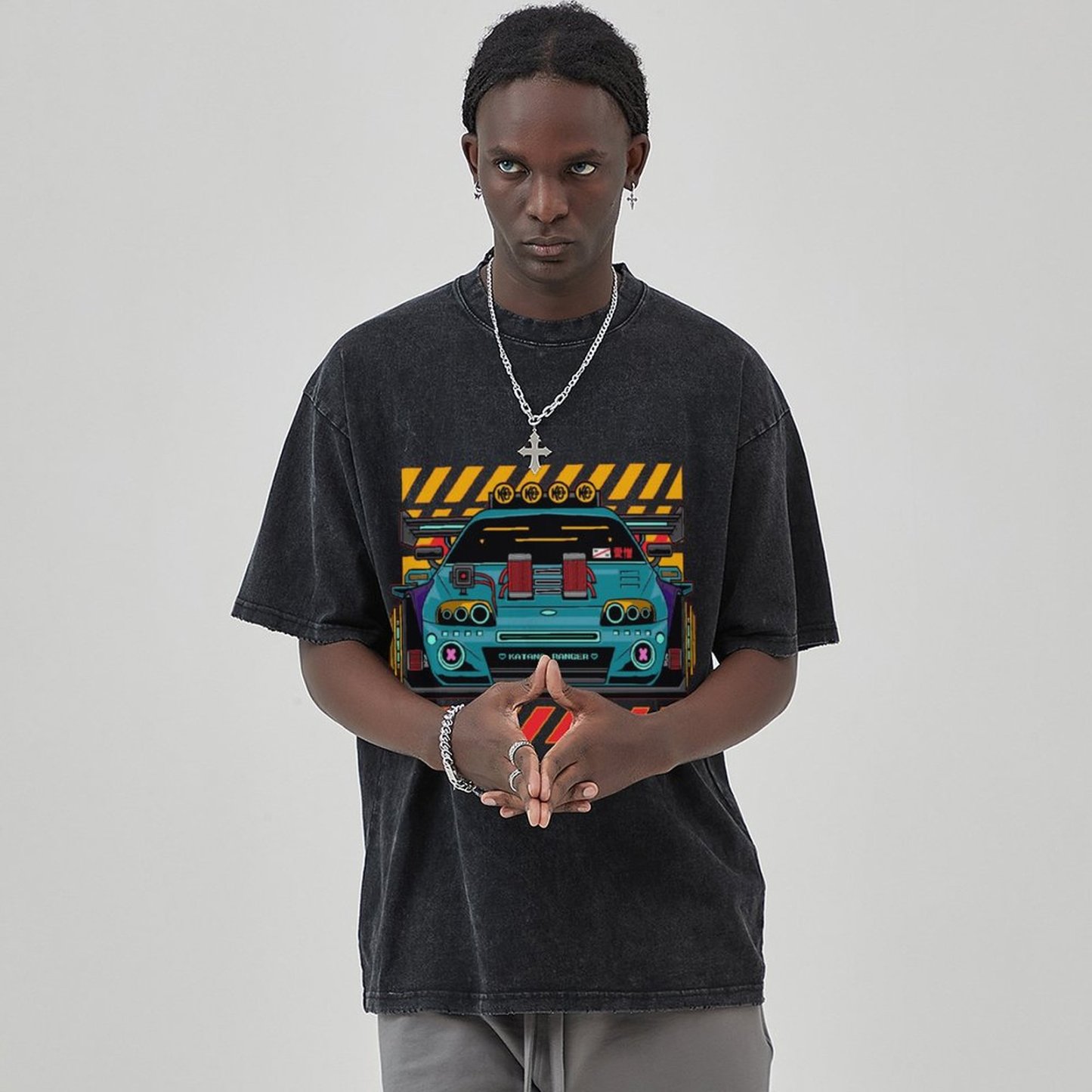 Unisex Vintage Solid Wash Denim T-Shirts 1003