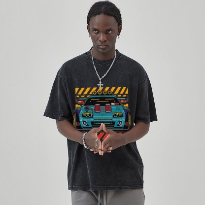 Unisex Vintage Solid Wash Denim T-Shirts 1003