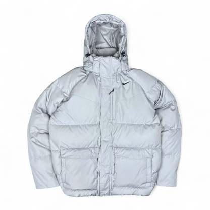 Vintage Y2K Down Pufferjacke Grau-Maverick