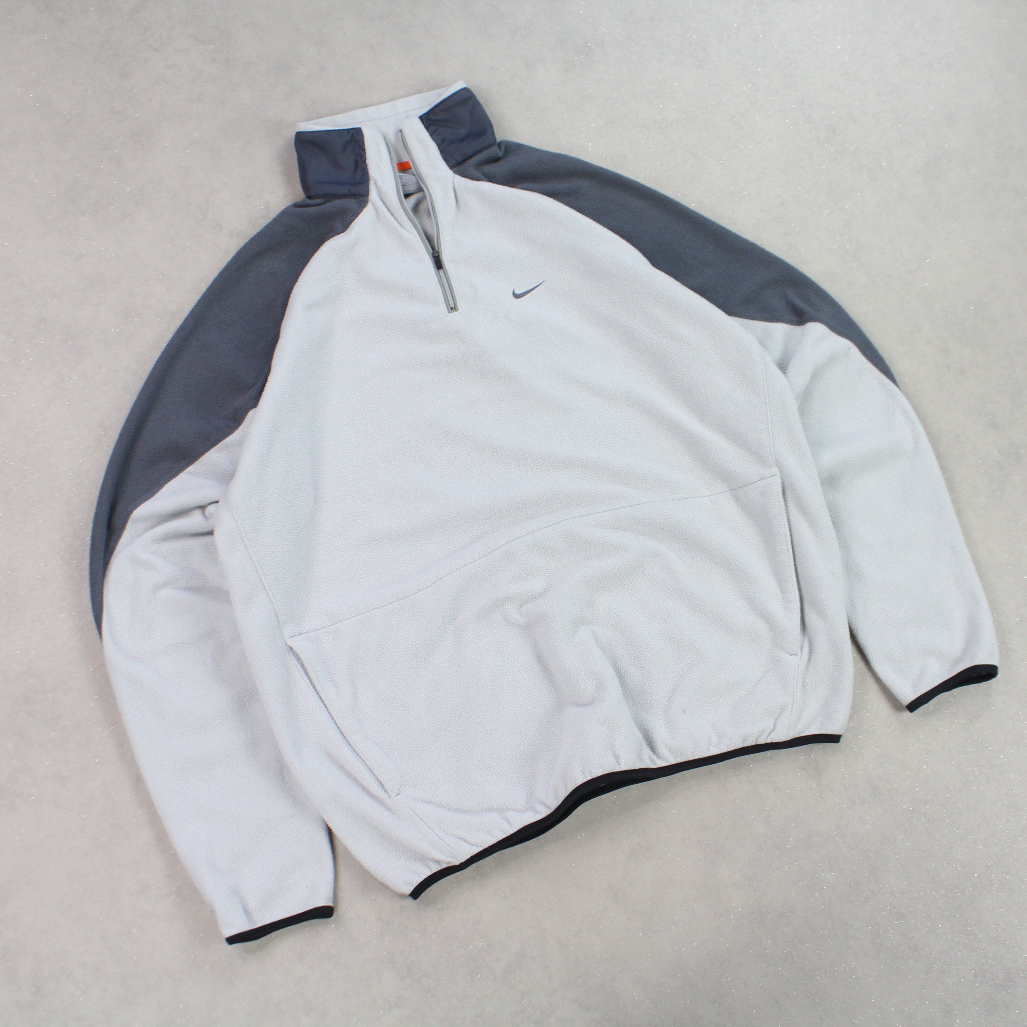 RARE 2000s 1/4 Fleece Grey-Maverick