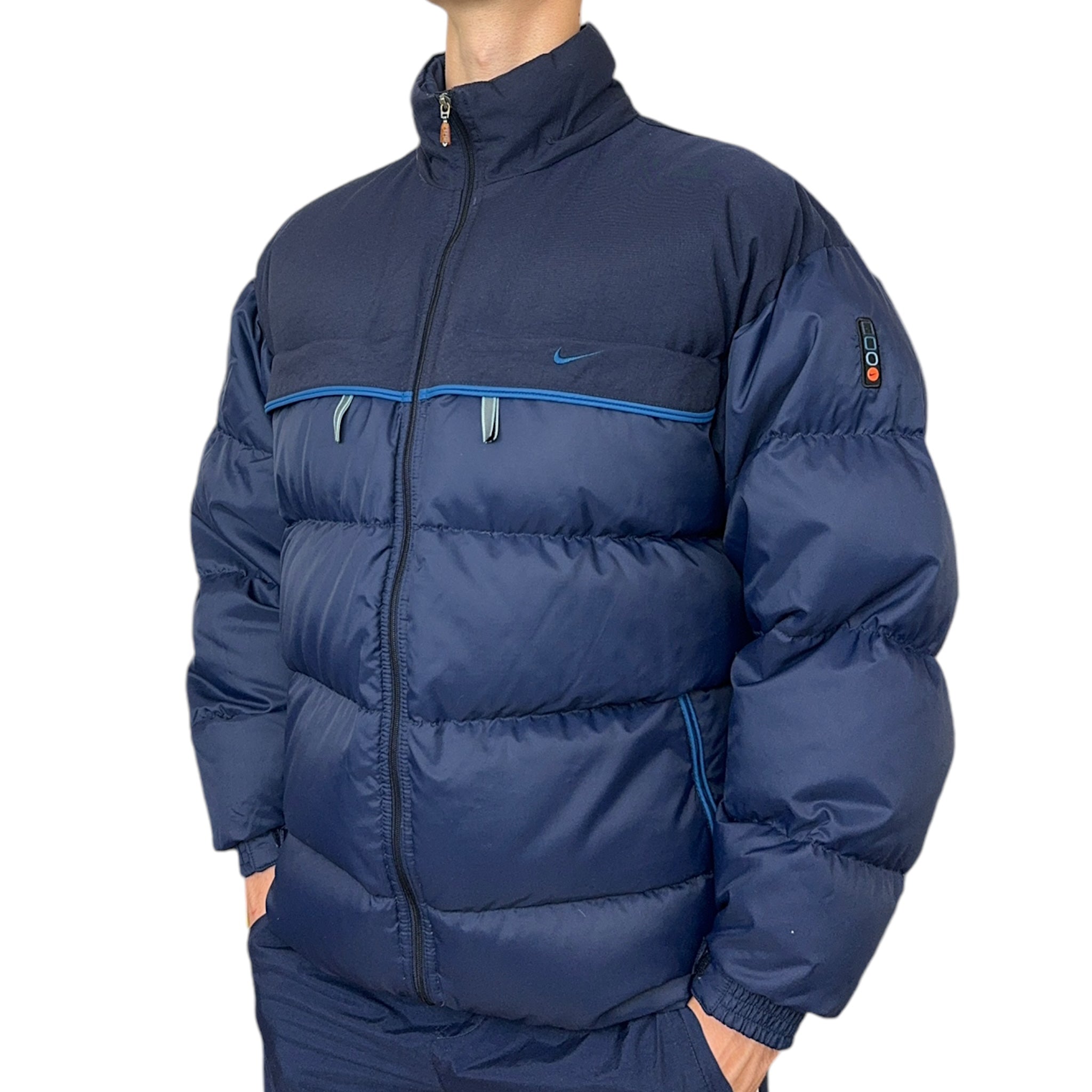 Vintage 90s Down Pufferjacke Navy-Maverick