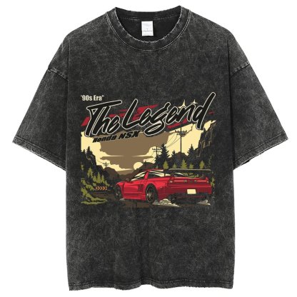 Unisex Vintage Solid Wash Denim T-Shirts 1014