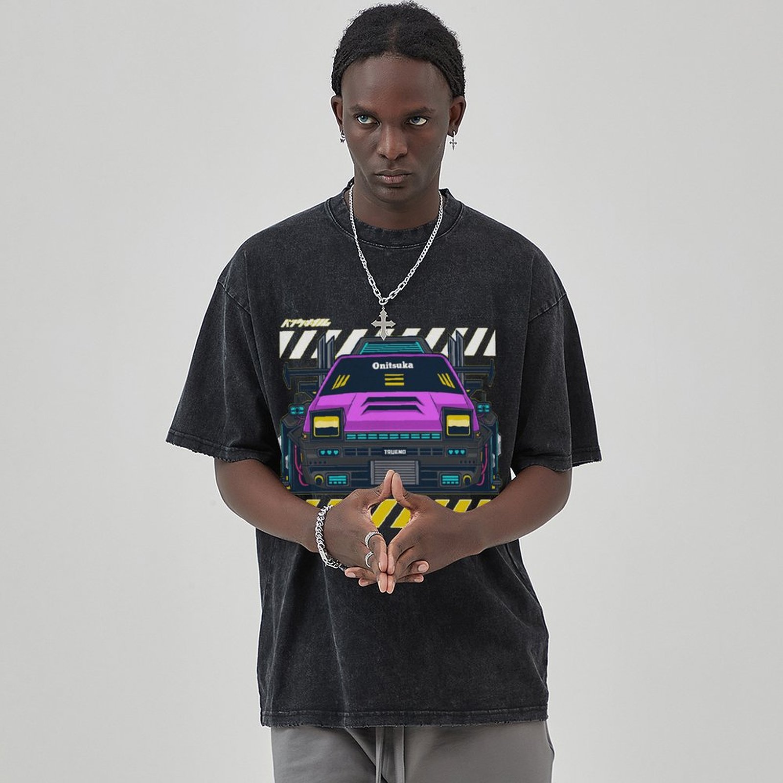 Unisex Vintage Solid Wash Denim T-Shirts 1002