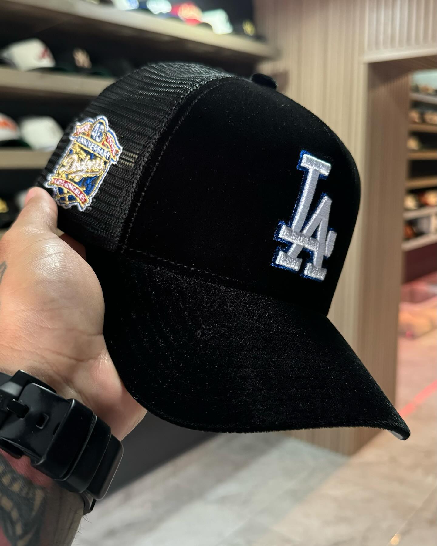 NEW ERA MLB LOS ANGELES DODGERS EMBROIDERED ALL BLACK BASEBALL CAP-Maverick