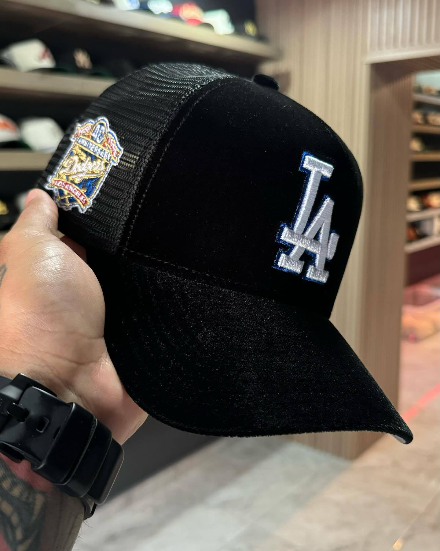 NEW ERA MLB LOS ANGELES DODGERS EMBROIDERED ALL BLACK BASEBALL CAP-Maverick