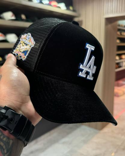 NEW ERA MLB LOS ANGELES DODGERS EMBROIDERED ALL BLACK BASEBALL CAP-Maverick