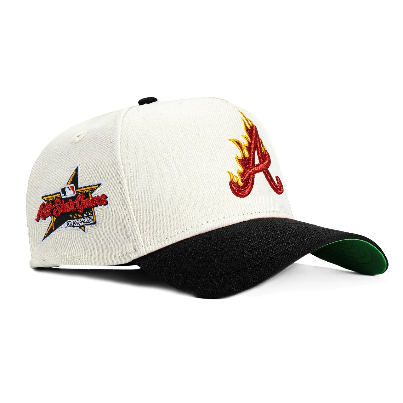 NEW ERA FRAME ATLANTA BRAVES 2025 ALL STAR GAME PATCH FLAME EMBROIDERED CASUAL BASEBALL CAP-Maverick