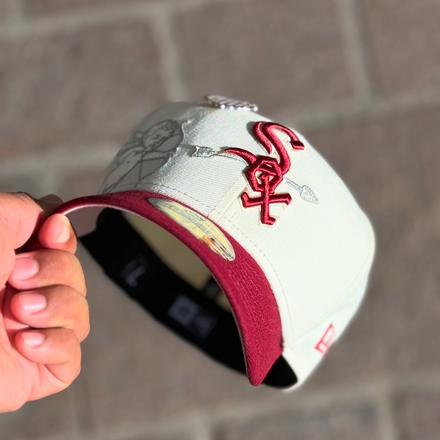 NEW ERA CHICAGO WHITE SOX CHERUB CHROME WHITE EMBROIDERED CASUAL BASEBALL CAP-Maverick