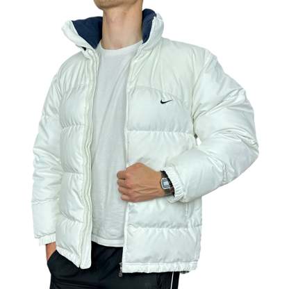 Vintage Y2K Puffer Daunenjacke Wei?-Maverick