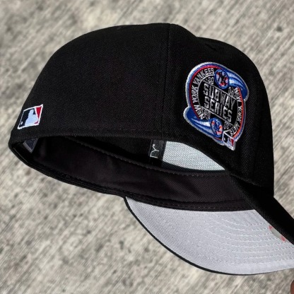 NEW ERA NEW YORK YANKEES SUBWAY SERIES 2000 BLACK EMBROIDERED CASUAL BASEBALL CAP-Maverick