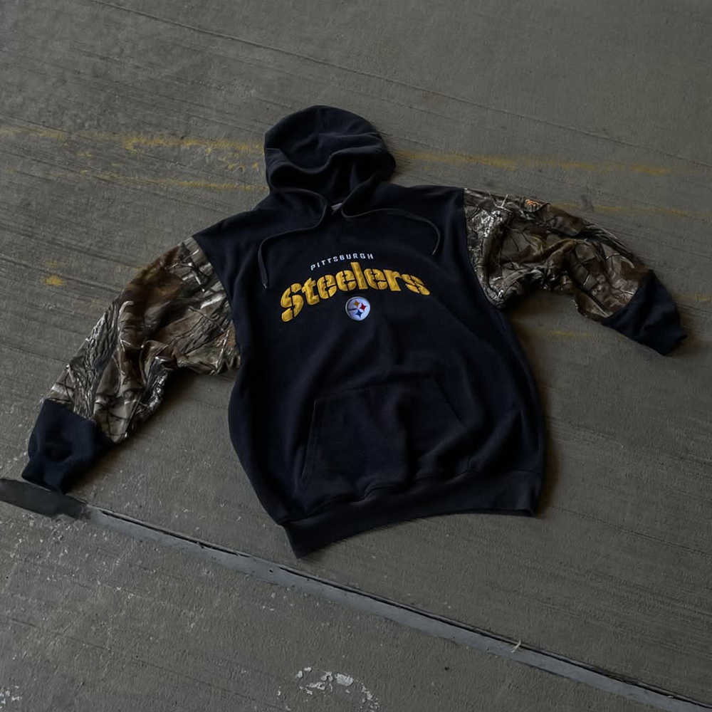 Stylish Steelers Embroidered Print Long Sleeve Hoodies-Maverick