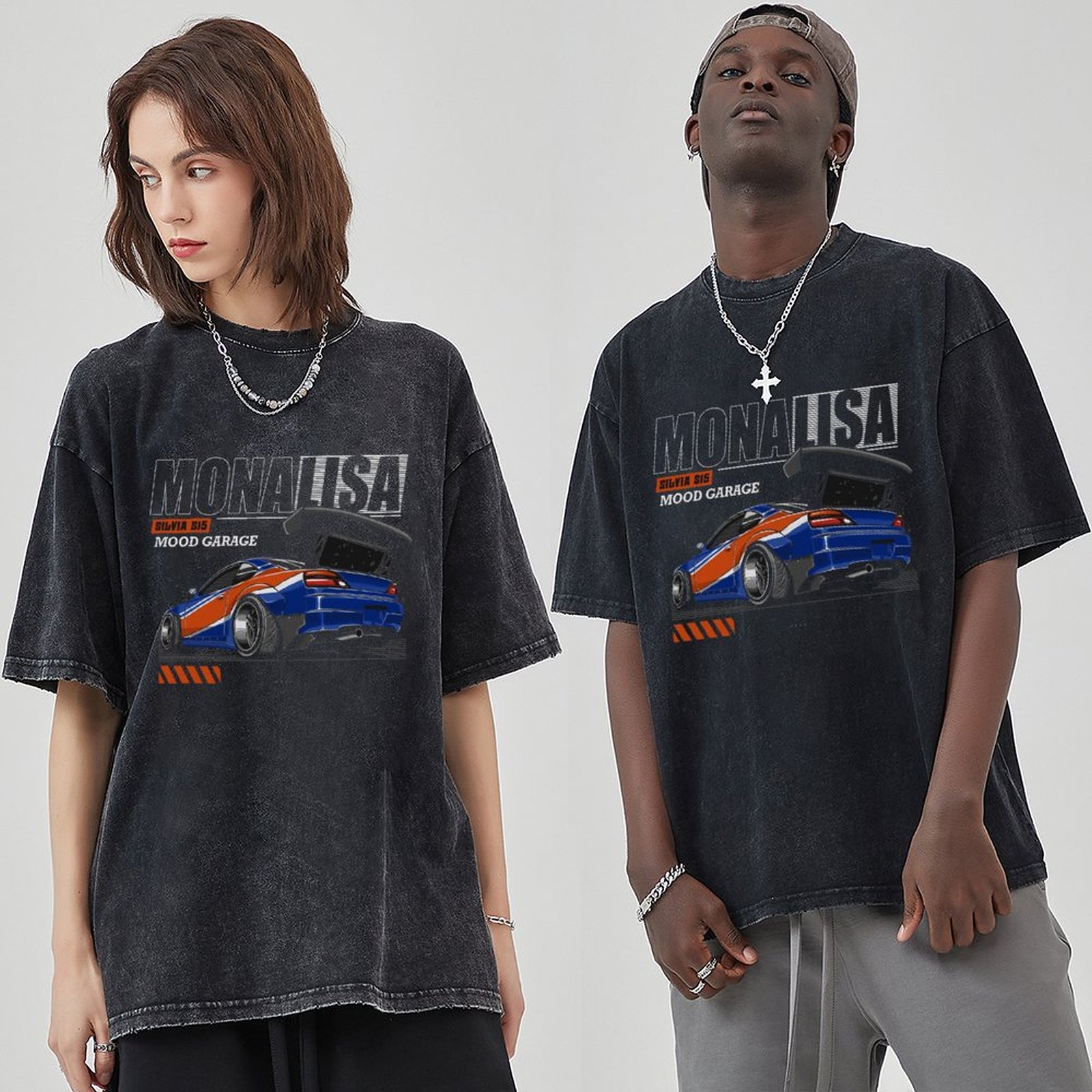 Unisex Vintage Solid Wash Denim T-Shirts 1011