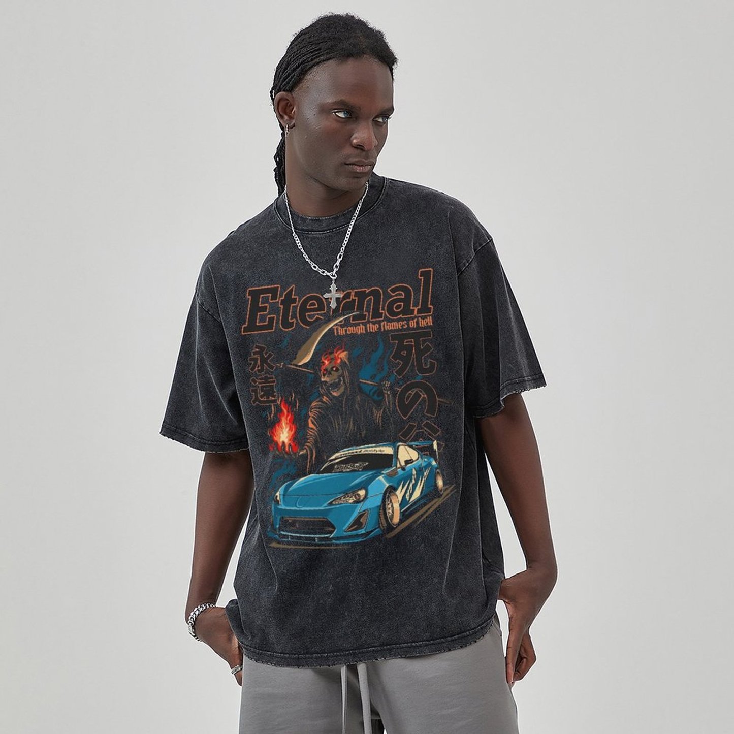 Unisex Vintage Solid Wash Denim T-Shirts 1012