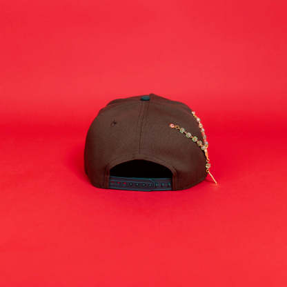 NEW ERA EXCLUSIVE 9FIFTY A-FRAME BROWN/ PINE GREEN NEW YORK YANKEES SNAPBACK W/ ROSE + 1996 WORLD SERIES SIDE PATCH-Maverick