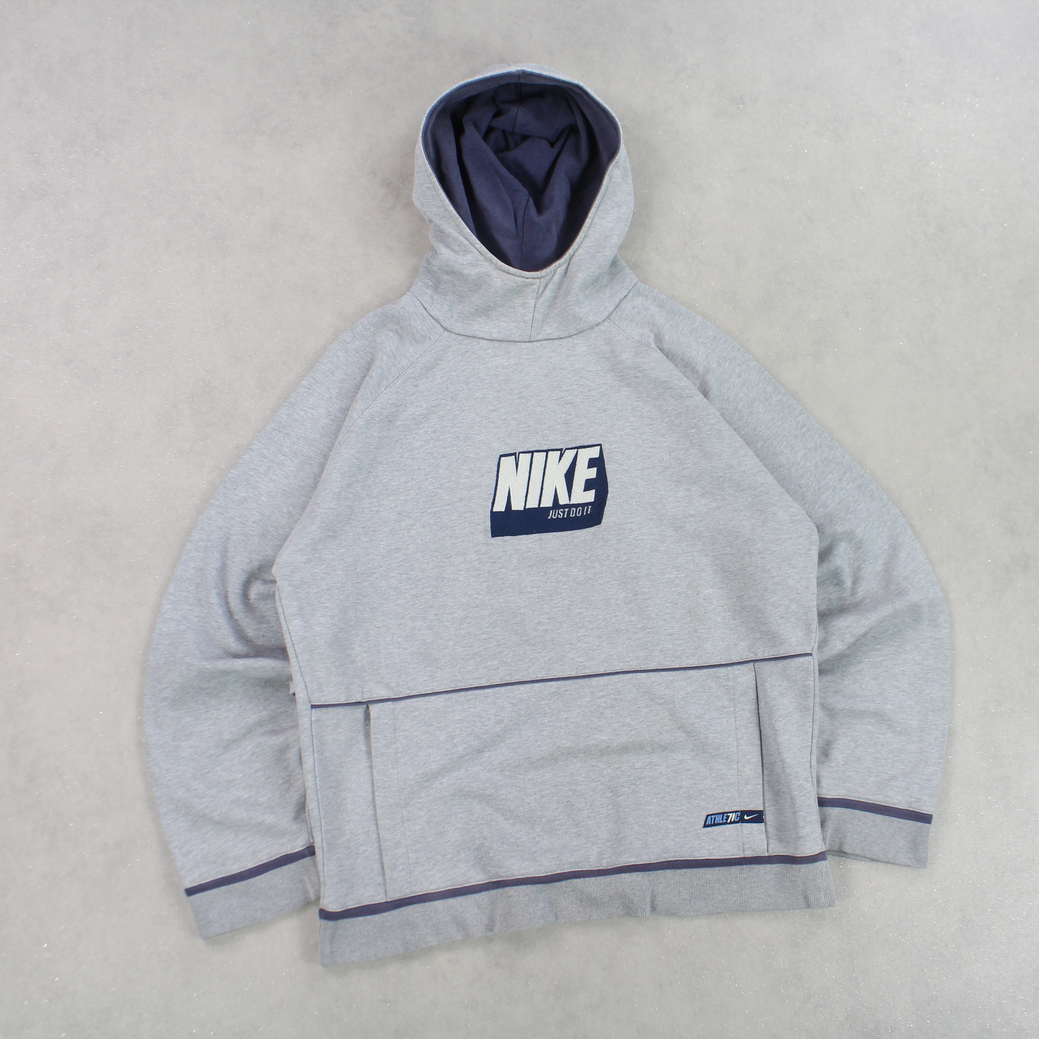 RARE 2000s  ‘Just Do It’ Hoodie Grey-Maverick