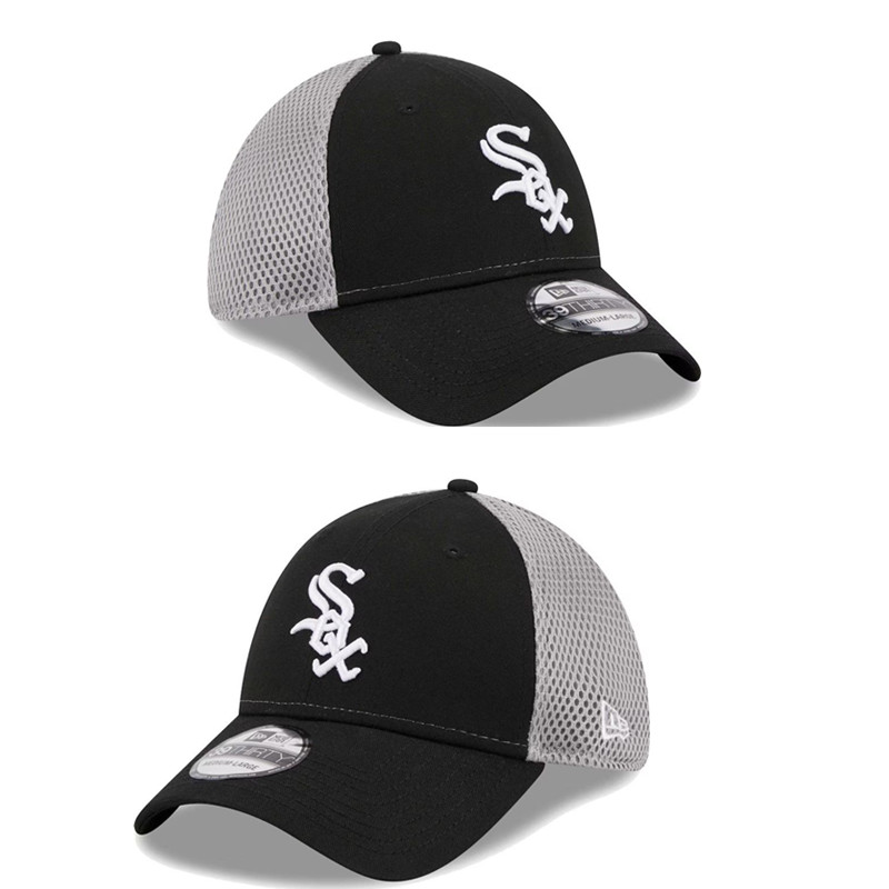 NEW ERA 9FORTY A MLB CHICAGO WHITE SOX. GRAY SPELL BLACK 94 MESH BASEBALL CAP-Maverick