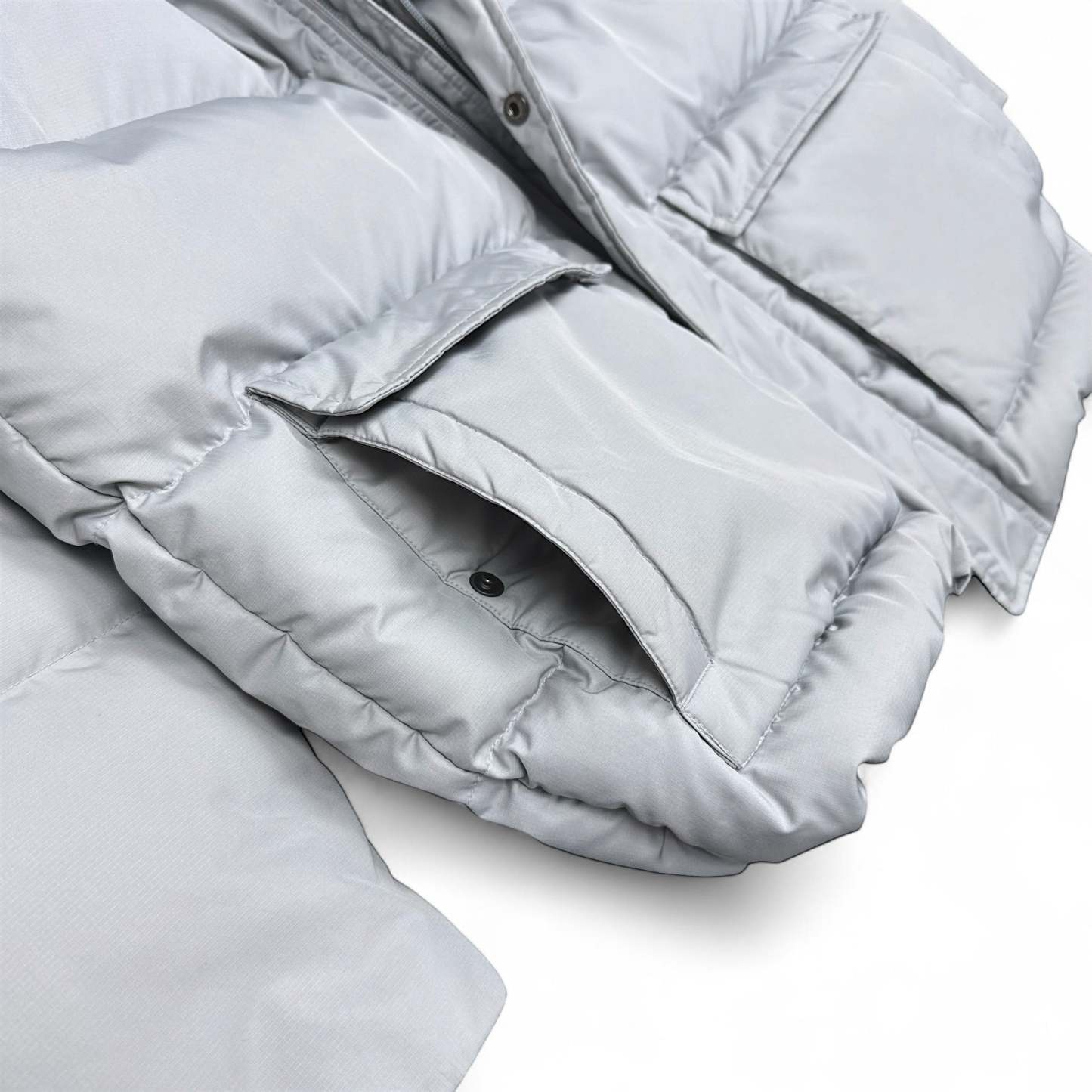 Vintage Y2K Down Pufferjacke Grau-Maverick