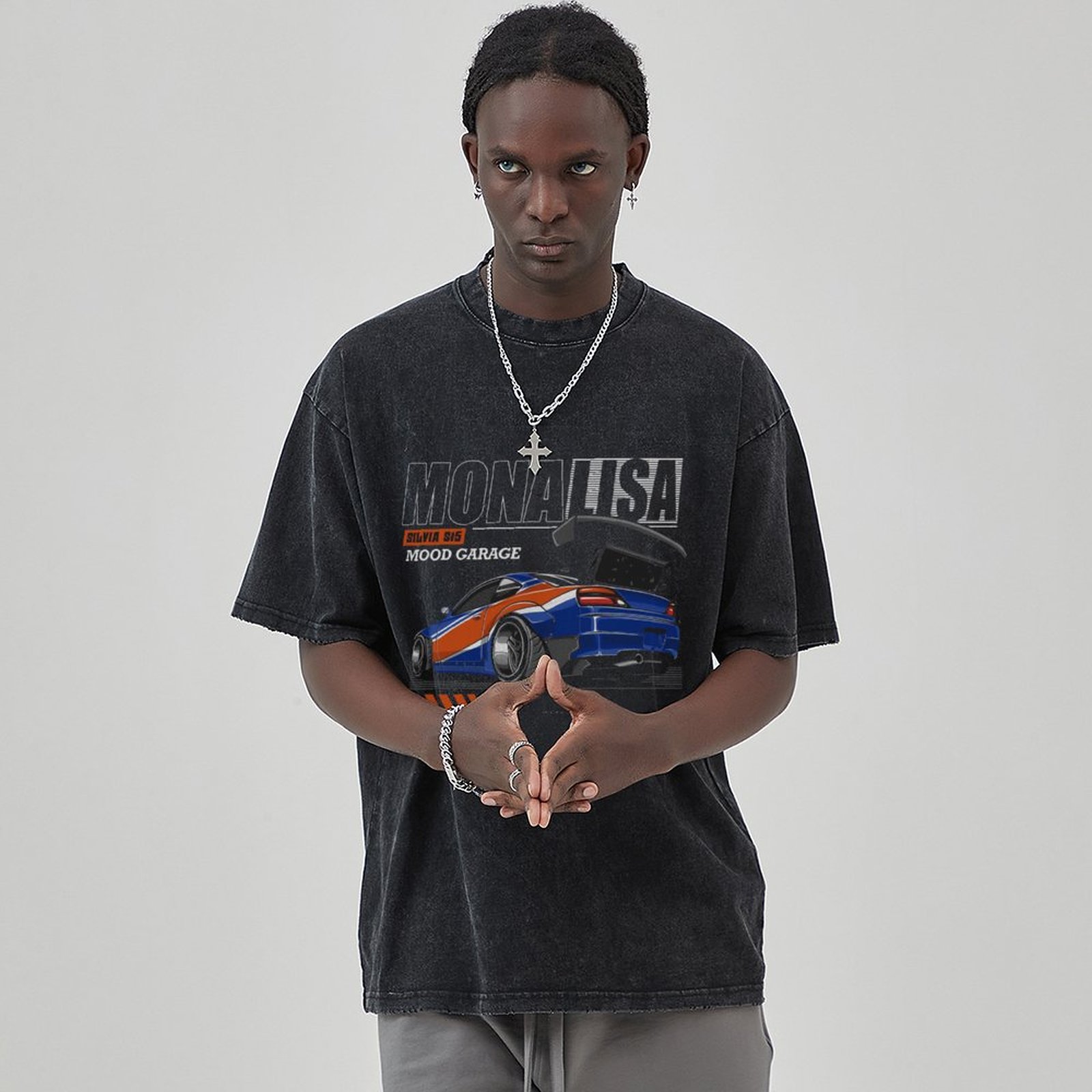 Unisex Vintage Solid Wash Denim T-Shirts 1011