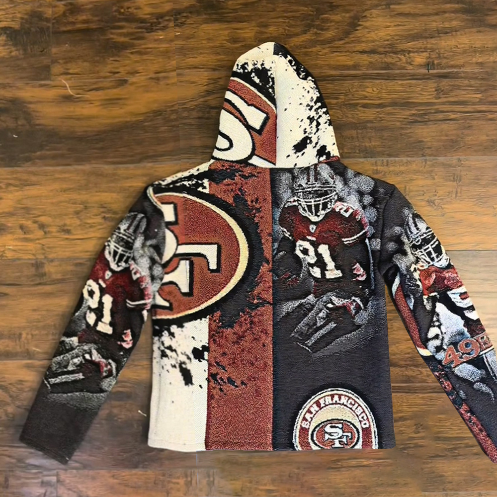 Stylish 49ers Print Long Sleeve Hoodies-Maverick
