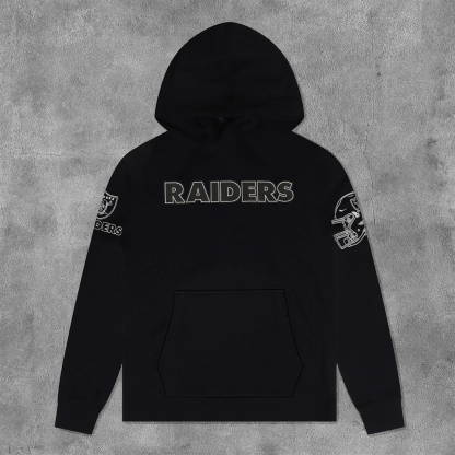 Stylish Raiders Print Long Sleeve Hoodies-Maverick