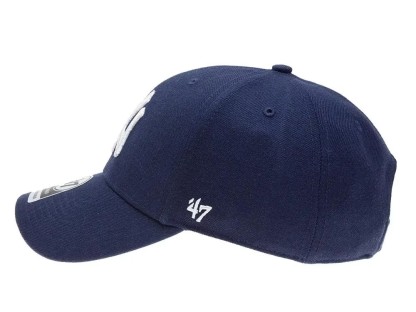 NEW ERA X 47BRAND NEW YORK YANKEES CLASSIC CURVED LIGHT NAVY STRAPBACK HAT-Maverick