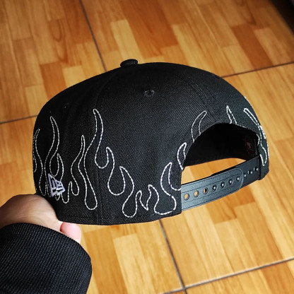 NEW ERA NEW YORK YANKEES FLAME BLACK 9 FORTY A-FRAME EMBROIDERED CASUAL BASEBALL CAP-Maverick