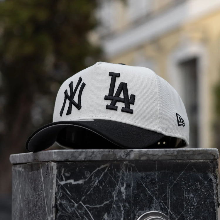 NEW ERA 9FORTY A-FRAME MLB NEW YORK YANKEES VS LOS ANGELES DODGERS TWO TONE / GREY UV SNAPBACK-Maverick