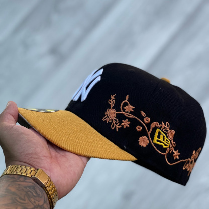 NEW ERA NEW YORK YANKEES FLORAL VINE EMBROIDERED CASUAL BASEBALL CAP-Maverick