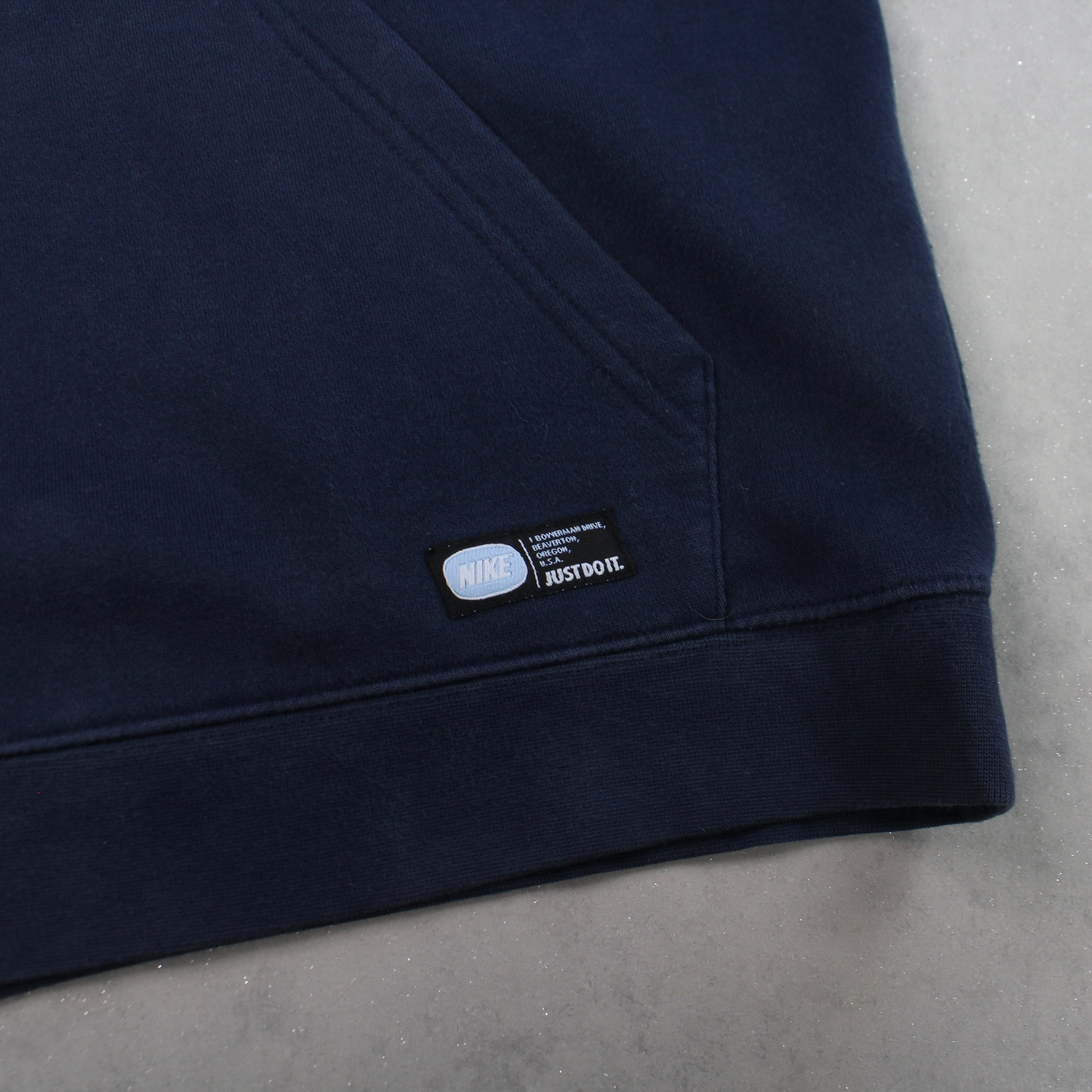 RARE 2000s  Spell Out Hoodie Navy-Maverick