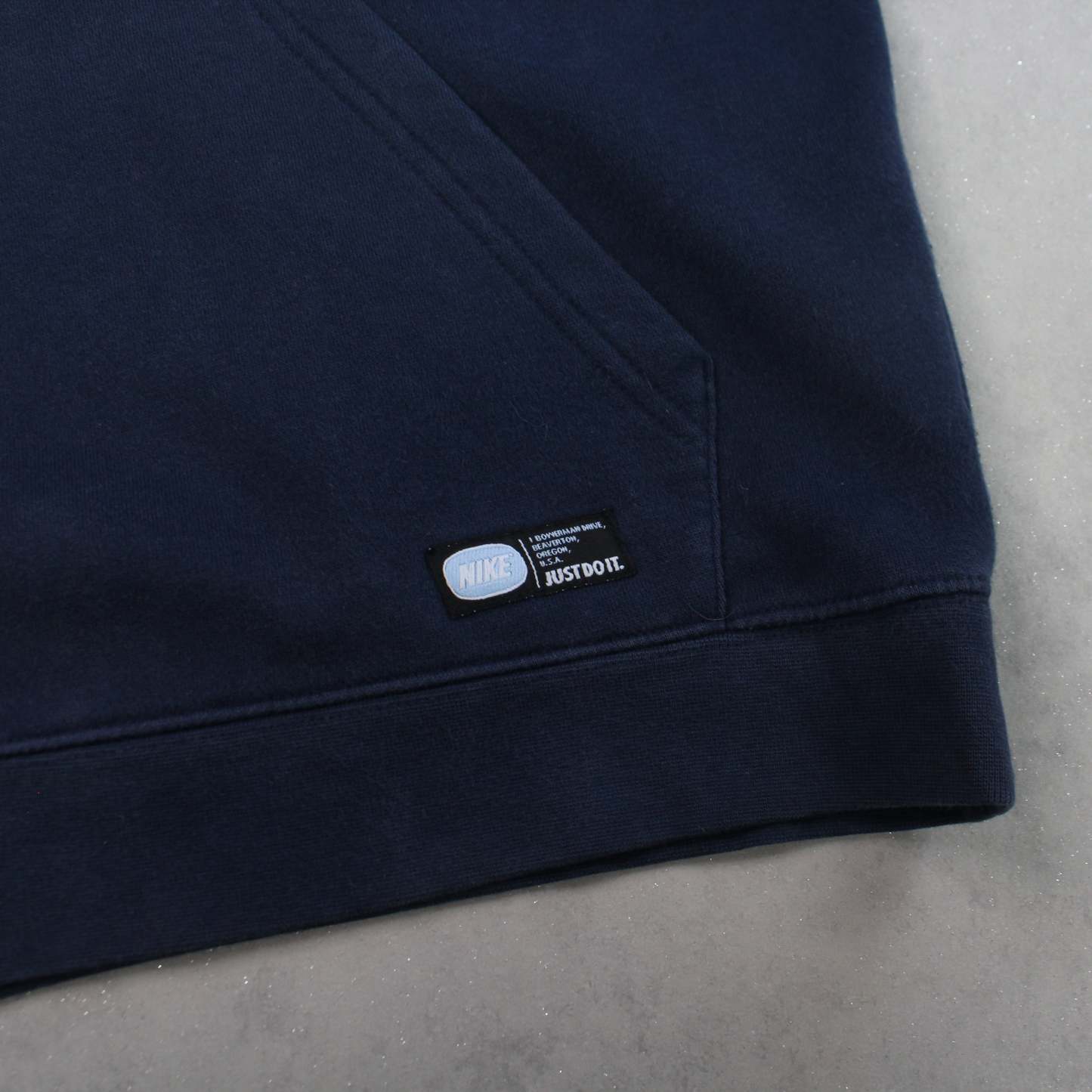 RARE 2000s  Spell Out Hoodie Navy-Maverick