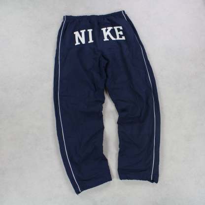 RARE 2000s Spell Out Trackpants Navy-Maverick