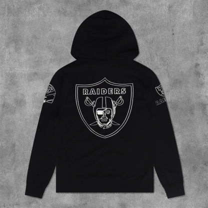 Stylish Raiders Print Long Sleeve Hoodies-Maverick