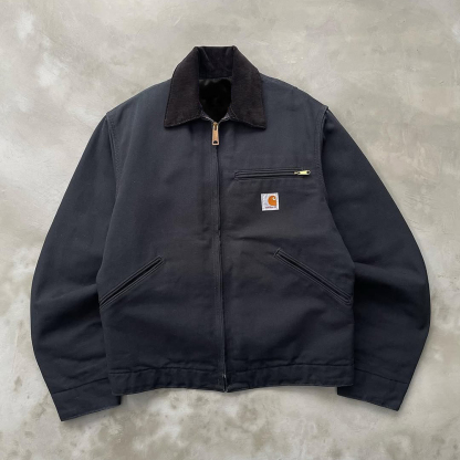 Casual Versatile Solid Color Long Sleeve Zipped Jacket-Maverick