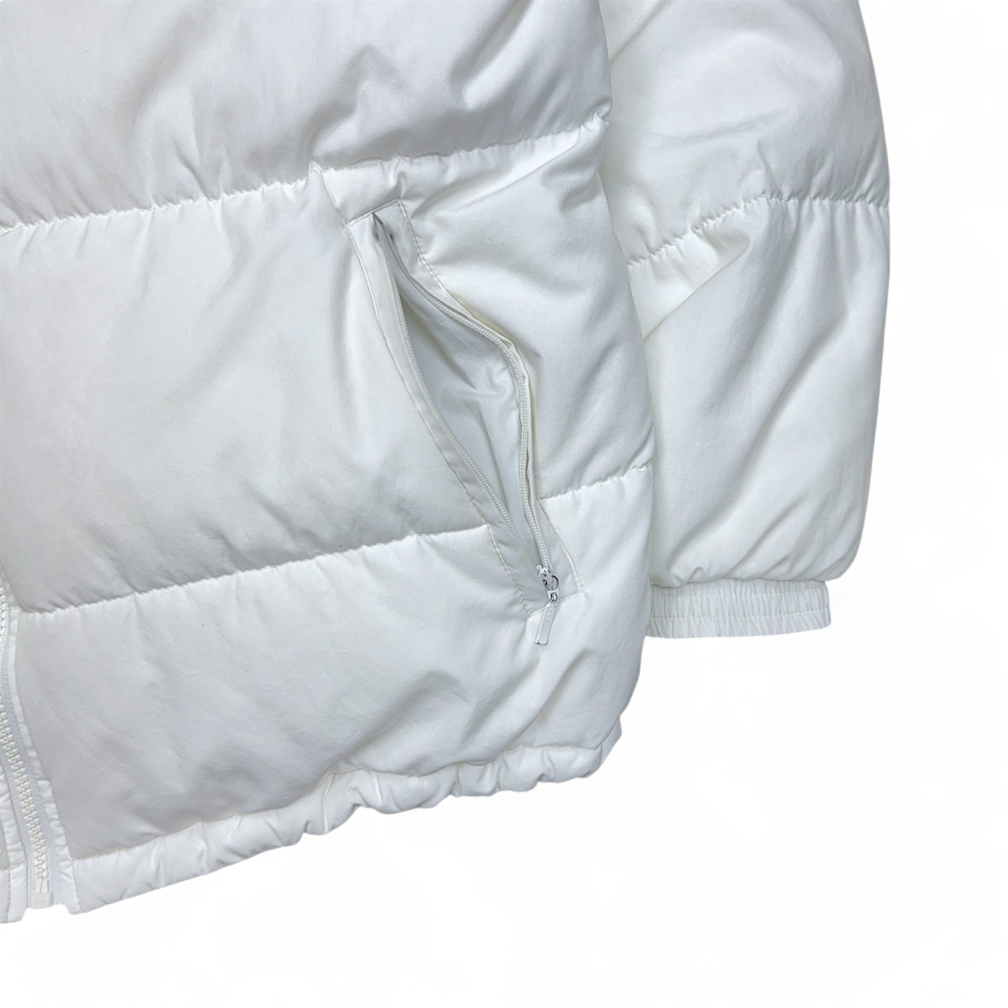 Vintage 90s Rare Down Spellout Pufferjacke Wei?-Maverick
