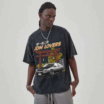 Unisex Vintage Solid Wash Denim T-Shirts 1008