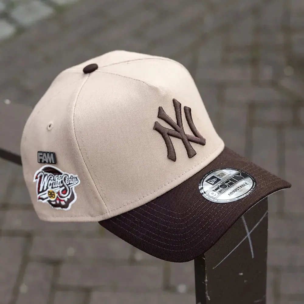 NEW ERA 9FORTY A-FRAME MLB NEW YORK YANKEES WORLD SERIES 1998 TWO TONE / GREY UV SNAPBACK-Maverick