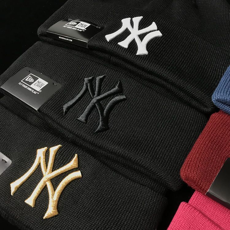 NEW ERA NEW YORK YANKEES EMBROIDERED CUFFED KNIT HAT-Maverick