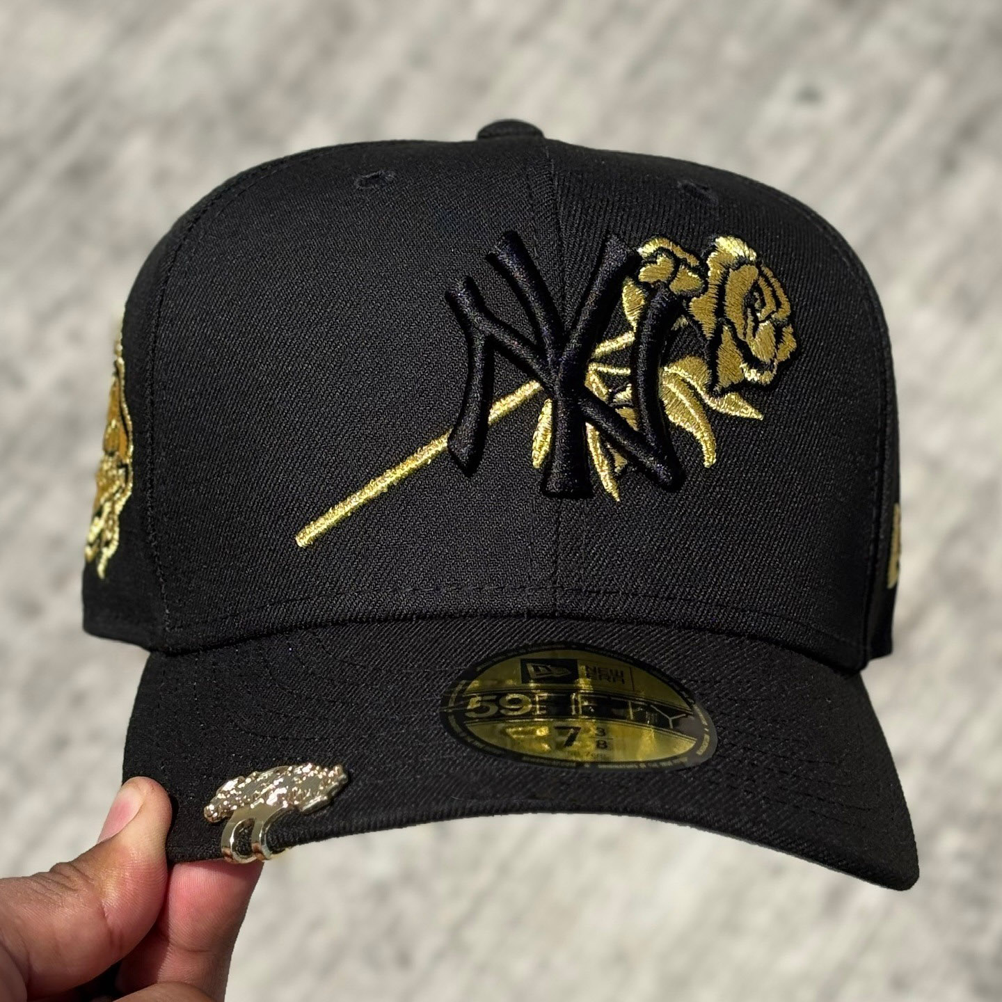 NEW ERA NEW YORK YANKEES WORLD SERIES 1999 GOLD ROSE EMBROIDERED CASUAL BASEBALL CAP-Maverick