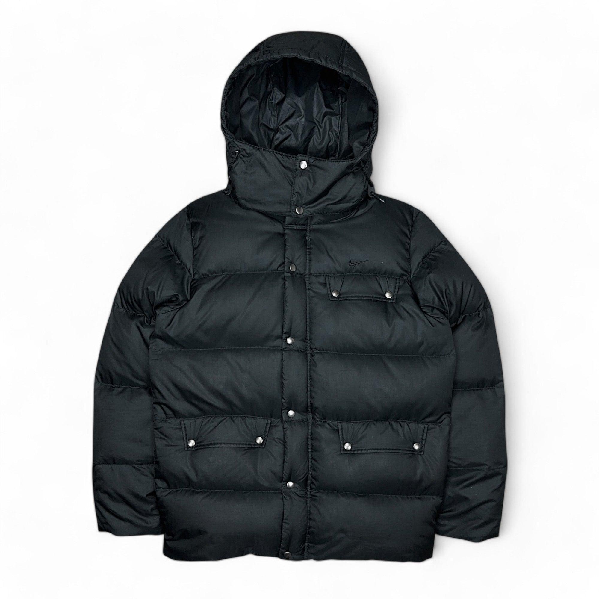Vintage Puffer Daunenjacke Schwarz-Maverick